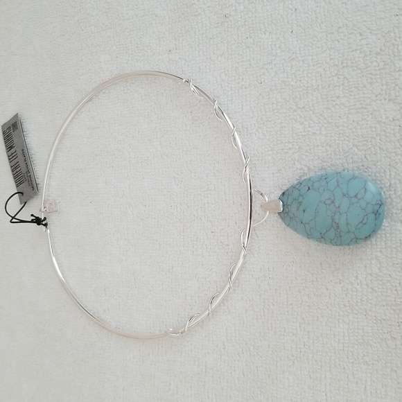 New Robert Lee Morris Soho Stone Wire Wrapped Necklace - Picture 3 of 11